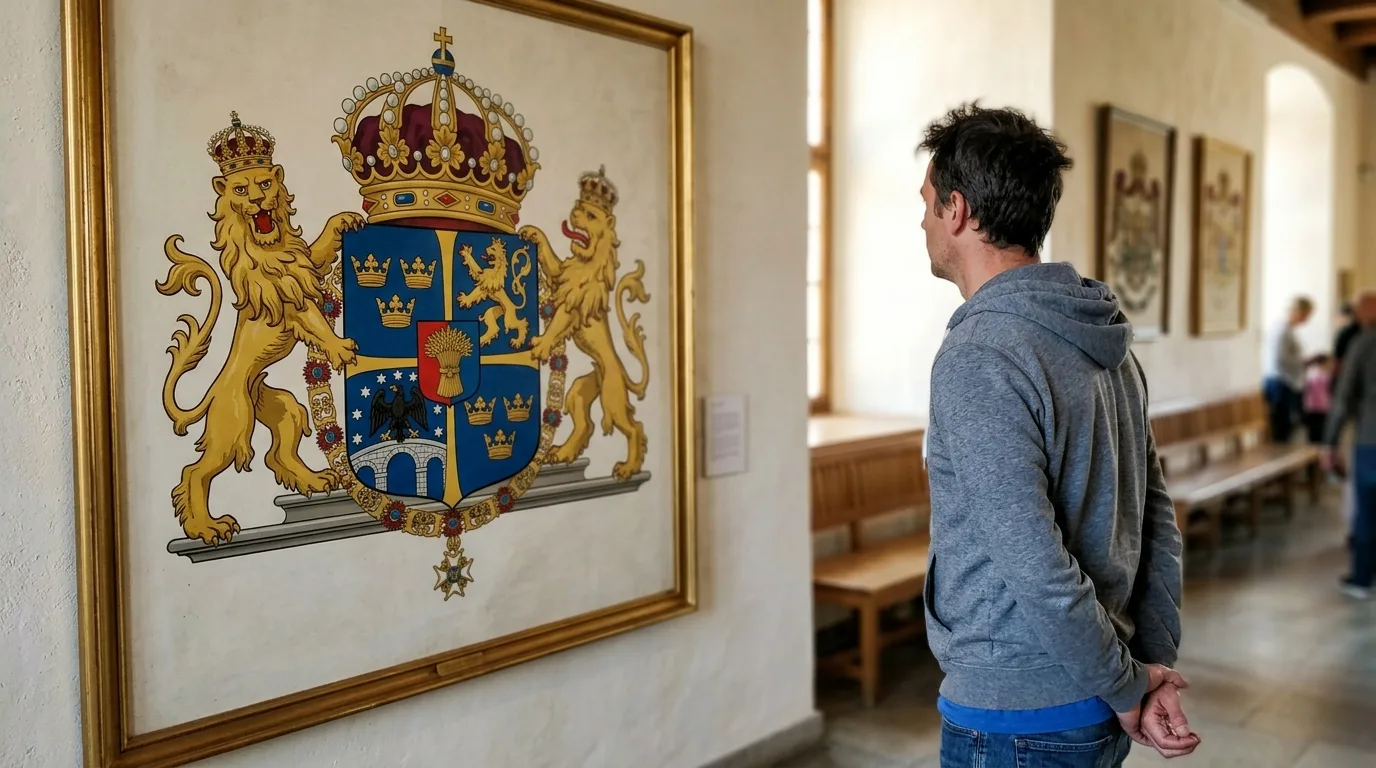 Velký státní znak Švédska s rody Vasa a Bernadotte